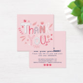 可愛い感謝していユーピンクフローラタイポグラフィイラストレーション (デスク)