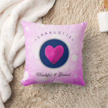 可愛い感謝と賛美ハートあなたの名前をピンクに追加