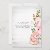 可愛い我々は美しい女の子の赤ちゃんシャワーを待つことができる 招待状 (裏面)