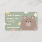 可愛い我々は赤ちゃんシャワーおむつラッフル待ち エンクロージャーカード (正面)