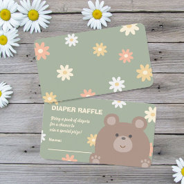 可愛い我々は赤ちゃんシャワーおむつラッフル待ち エンクロージャーカード