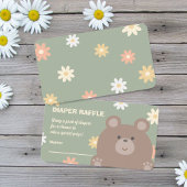 可愛い我々は赤ちゃんシャワーおむつラッフル待ち エンクロージャーカード