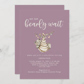 可愛い我々は赤ちゃんシャワーほこりっぽい待ち合わせ 招待状 (正面/裏面)