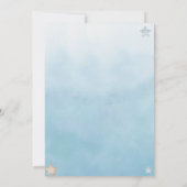 可愛い我々は青い男の子の赤ちゃんシャワーを待つことができる 招待状 (裏面)