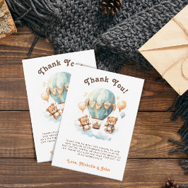 可愛い我々素朴は真珠の双子ベアベビー待ち サンキューカード