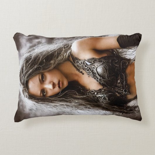 可愛い戦士ガールカドル枕 アクセントクッション (正面)