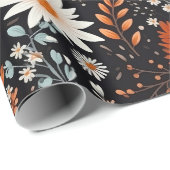 可愛い房宝花文様お洒落フローラ房宝 ラッピングペーパー (ロールコーナー)