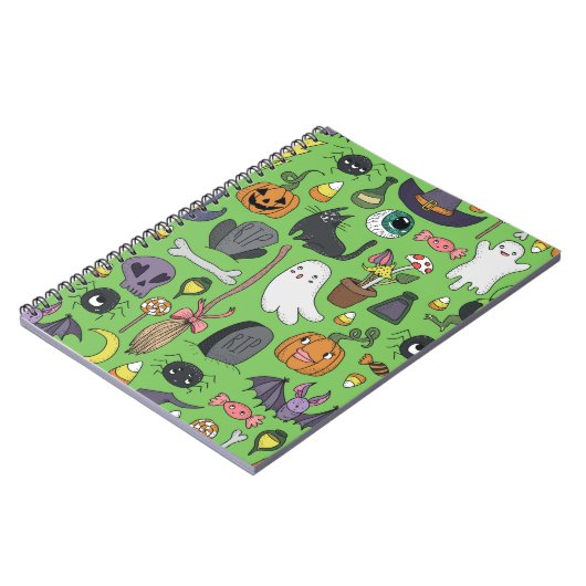 可愛い手で描いたシームレスなパターンd ノートブック (左側)