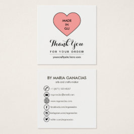 可愛い手作りラベルラベルソーシャルメディア名刺