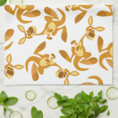 可愛い手拍子マンガKangaroo Mojoキッチンタオル キッチンタオル (折り畳み)