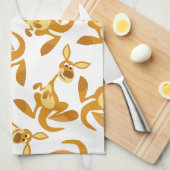 可愛い手拍子マンガKangaroo Mojoキッチンタオル キッチンタオル (四つ折り)