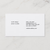 可愛い手描お洒落き枠とタイポグラフィ 名刺 (裏面)