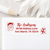 可愛い手描きお洒落クリスマス ラベル (インサイチュ)