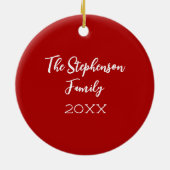 可愛い手描きキャピバラパーソナライズされたクリスマス セラミックオーナメント (裏面)