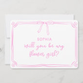 可愛い手描きコケット弓花ガール提案 カード (正面)