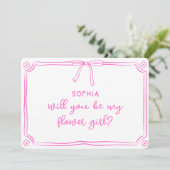 可愛い手描きコケット弓花ガール提案 カード (スタンド正面)