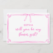 可愛い手描きコケット弓花ガール提案 カード (正面)