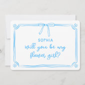 可愛い手描きコケット弓花ガール提案 カード (正面)