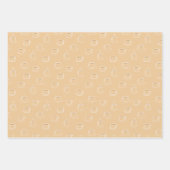 可愛い手描きコーヒーカップパターン ラッピングペーパーシート (正面3)