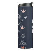 可愛い手描きシェイプ柄サーマルタンブラー タンブラー (回転左)