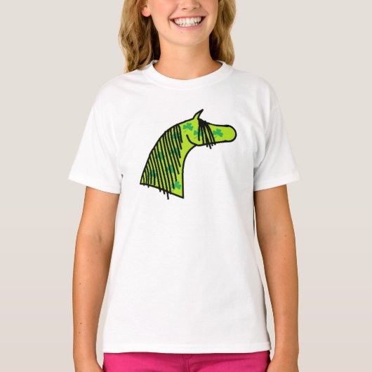 可愛い手描きシャムロックアラビアTシャツ Tシャツ (正面)