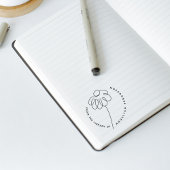 可愛い手描きデイジー花カスタム図書室 ラバースタンプ