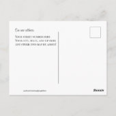 可愛い手描きトレーラおもしろいー移動告知 ポストカード (裏面)