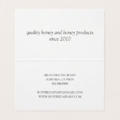 可愛い手描きハチミツバチキーパー養蜂所 名刺 (内部フラット)