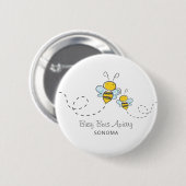 可愛い手描きハニービーズアピールビーキーパーロゴ 缶バッジ (正面&裏面)