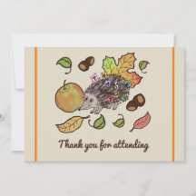 可愛い手描きハリネズミと秋葉の