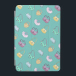 可愛い手描きハンドバッグドードルパターンティール（緑がかった色） iPad MINIカバー<br><div class="desc">ハンドバッグガーリーのコラージュ。背景の遊色を使って自分の色をカスタマイズ作るオプション。</div>