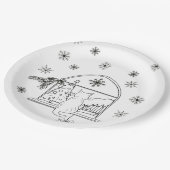 可愛い手描きフェスティバルクリスマスホリデー ペーパープレート (アングル)