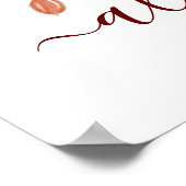 可愛い手描きライオンキッズパーソナライズされた ポスター (角)