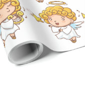 可愛い手描き天使 ラッピングペーパー (ロールコーナー)