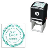 可愛い手描き愛の成長を結婚発表 セルフインキングスタンプ (インサイチュ)