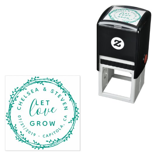 可愛い手描き愛の成長を結婚発表 セルフインキングスタンプ (インサイチュ)