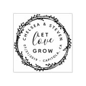 可愛い手描き愛の成長を結婚発表 ラバースタンプ (インプリント)