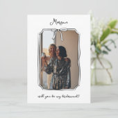 可愛い手描き船首花嫁プロポーザル写真カード カード (スタンド正面)