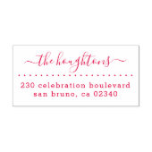 可愛い手書き姓モダン差出人住所 セルフインキングスタンプ (デザイン)