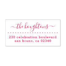 可愛い手書き姓モダン差出人住所