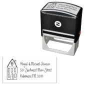 可愛い手書き家名住所印 セルフインキングスタンプ (インサイチュ)