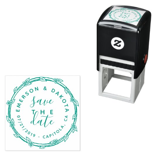 可愛い手書き日付の結婚発表を保存 セルフインキングスタンプ (インサイチュ)
