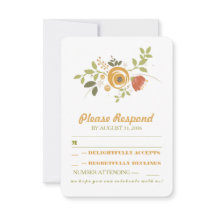 可愛い手絵を描花結婚式RSVP