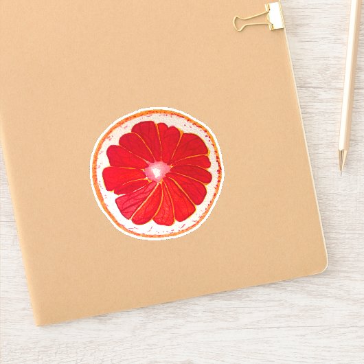 可愛い手色彩の鮮やか型ピックグレープフルーテポップ・アートのート シール (ノートブック)