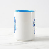 可愛い投票青2024選大統領の択15オンス ツートーンマグカップ (中央)