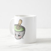 可愛い抹茶のボウル – かわいい コーヒーマグカップ (正面左)