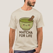 可愛い抹茶ボウルシール Tシャツ (正面)