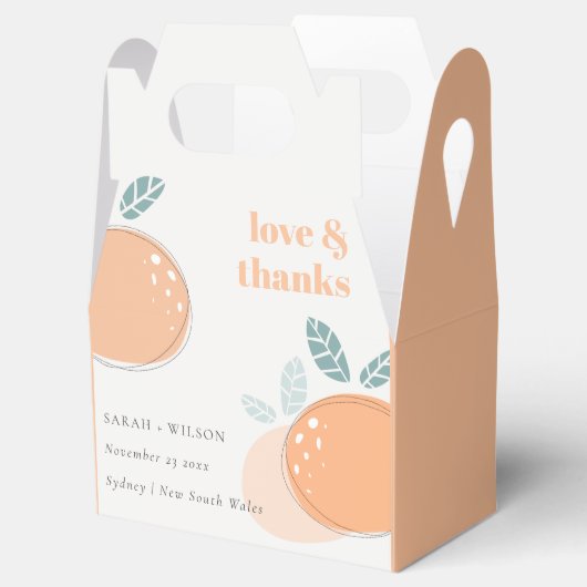 可愛い抽象芸術オレンはっきりしたジ結婚フルーティ感謝していズ フェイバーボックス (オープン)