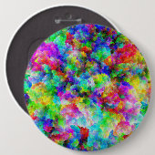 可愛い抽象芸術カラフルの肉汁 缶バッジ (正面&裏面)