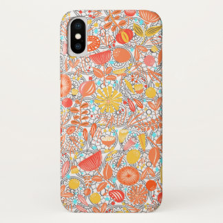可愛い抽象芸術カラフルフルーツ柄 iPhone X ケース